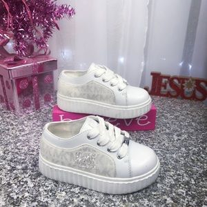 MK MICHAEL KORS White platform girls shoes